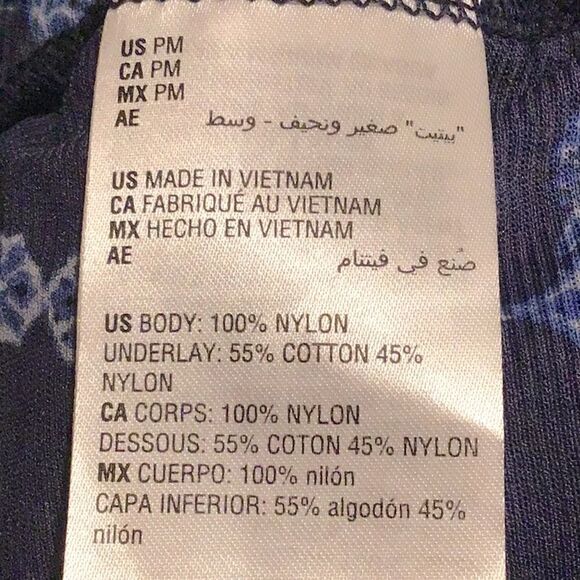 Style & Co. Navy Blue Medallion Print Peasant Boho Blouse - Picture 15 of 15